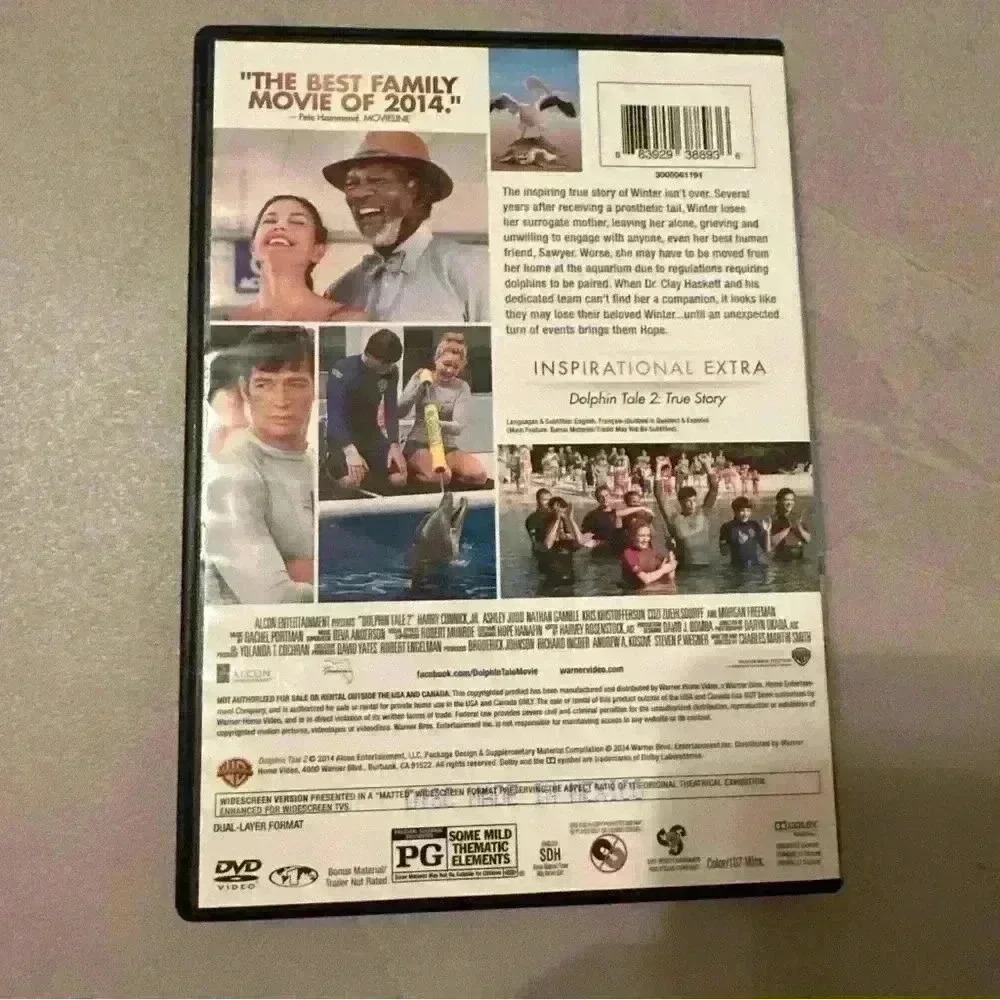 DOLPHIN TALE 2 Wide Screen DVD Starring Harry Connick Jr and Ashley Judd - Picture 2 of 3